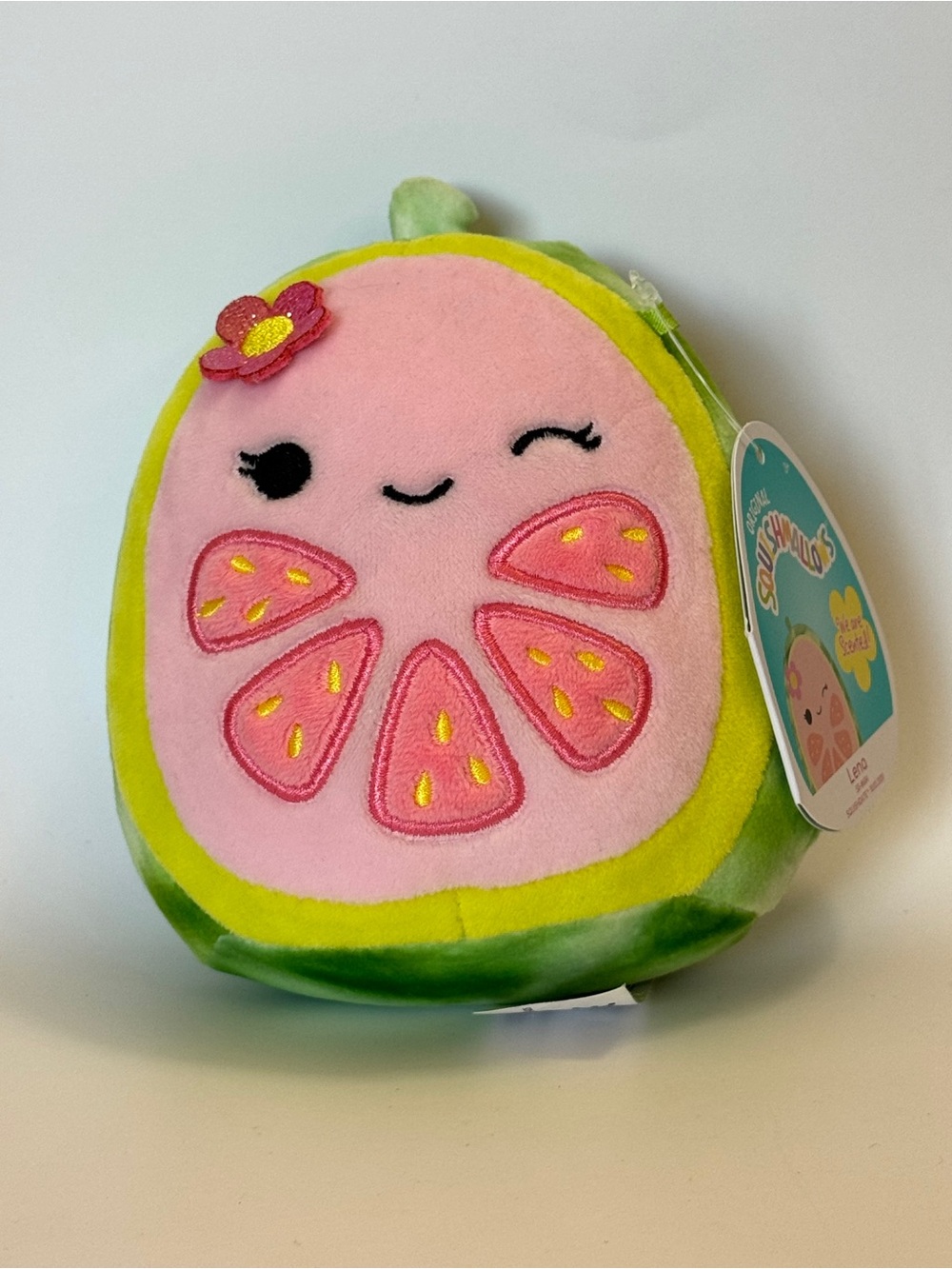 Squishmallows Lena Guava Plush Scented Kellytoy Fruit Plush NWT